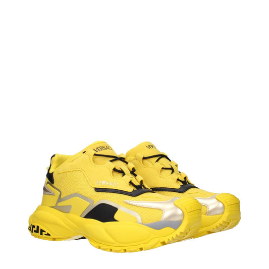 Versace Yellow Fabric Athletic Sneakers VE-15266258256137-EU39/US6