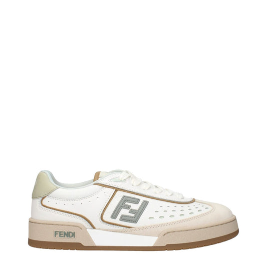 Fendi White Leather Low Tops FE-15268554244361-EU36.5/US6.5