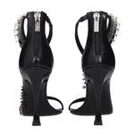 Jimmy Choo Black Leather Stiletto Heels Sandals JI-15268601233673-EU36/US6