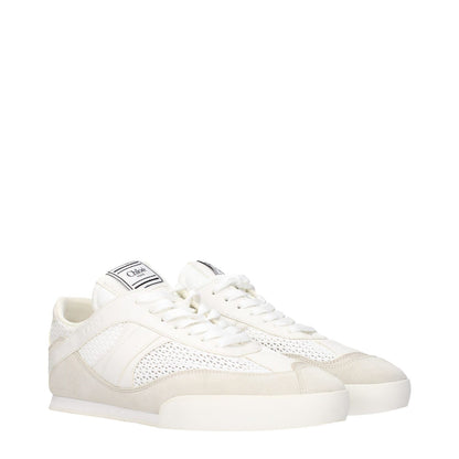 Chloé White Fabric Low Top Sneakers with logos on front, side, and back, featuring MPN CHC25S07IPL20S, code F84230.