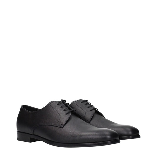 Prada Black Leather Oxfords And Derbies PR-15270615023881-7