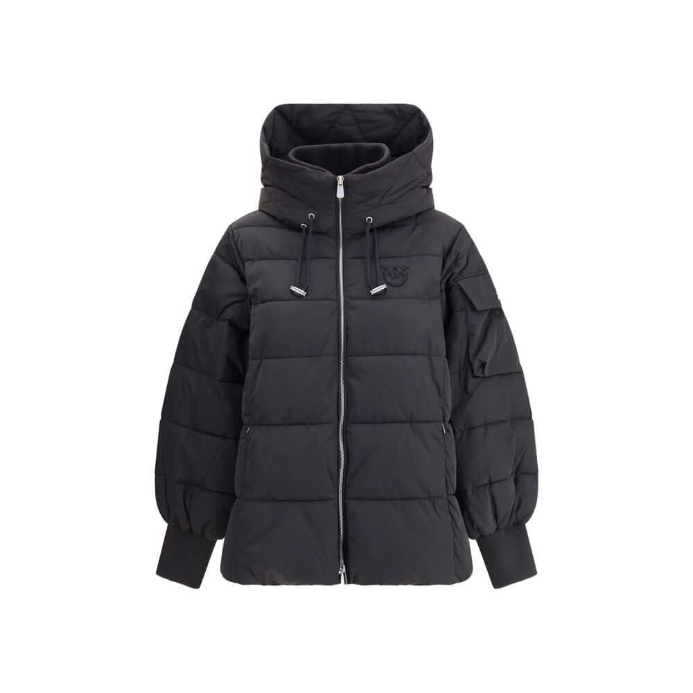 PINKO Black Polyester Full-Length Jacket