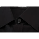 Dolce & Gabbana Black Cotton Collared Long Sleeves Shirt TSH83769-38
