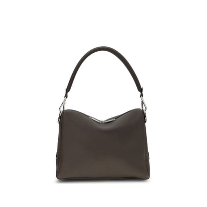 Fendi Brown Calf Leather Bos Taurus Shoulder Bag