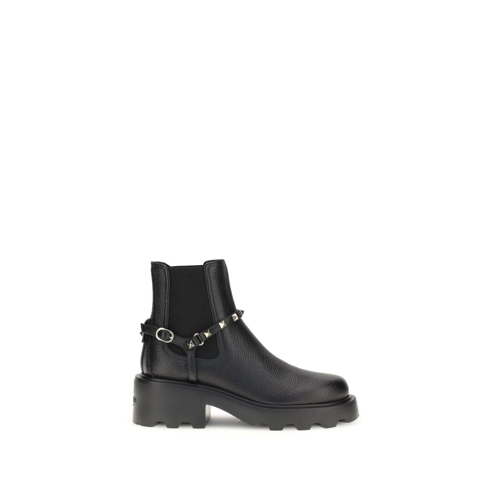 Valentino Garavani Leather Ankle Boots VA-7W2S0KU2RWA0NO-EU36/US6