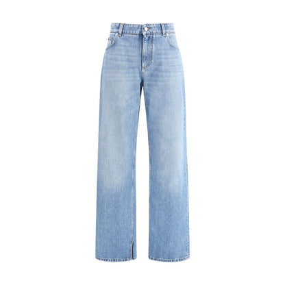 Dolce & Gabbana Light Blue Cotton Straight-Leg Jeans