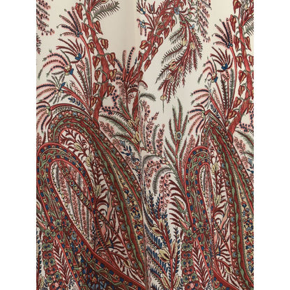Etro Multicolor Polyester Casual Dress with floral Paisley print and metallic buttons, featuring a stretch sablé fabric design.