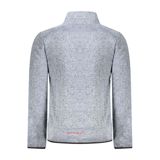 Norway 1963 Blue Polyester Men Sweater With Pockets and Zipper Detail