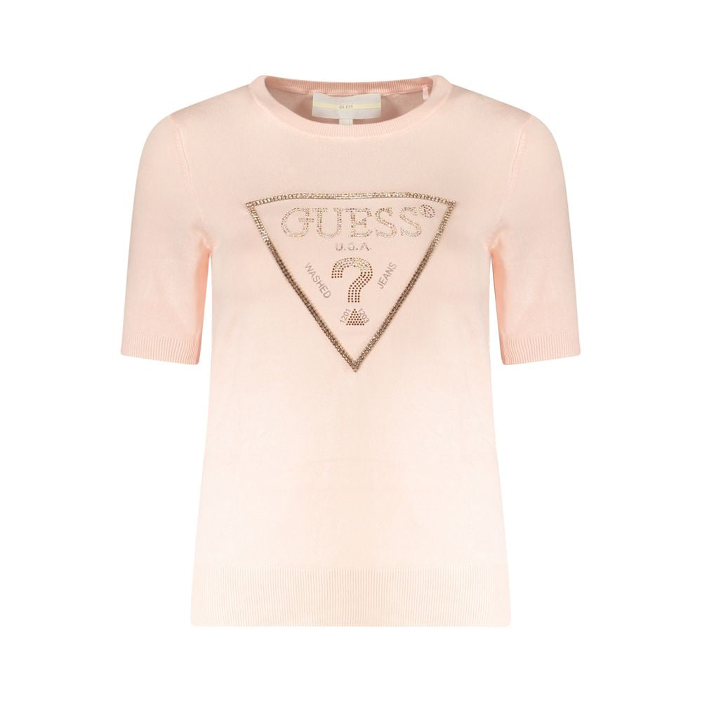 Guess Jeans Pink Viscose Sweater