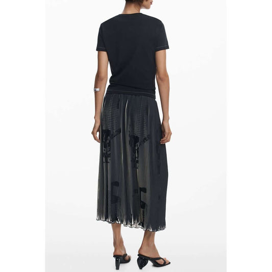 Desigual Black Cotton Women T-Shirt DE-39731-XS