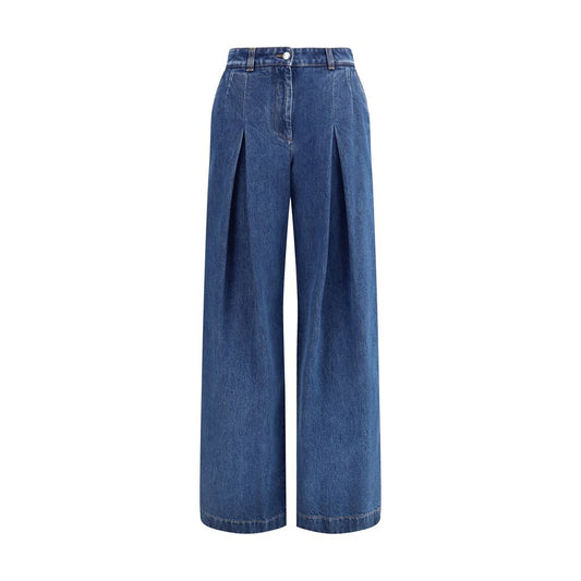 Dolce & Gabbana Blue Cotton Straight-Leg Jeans