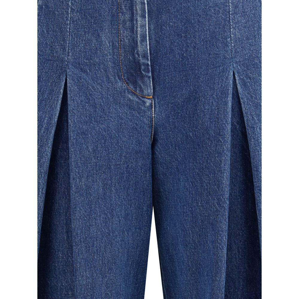 Dolce & Gabbana Blue Cotton Straight-Leg Jeans