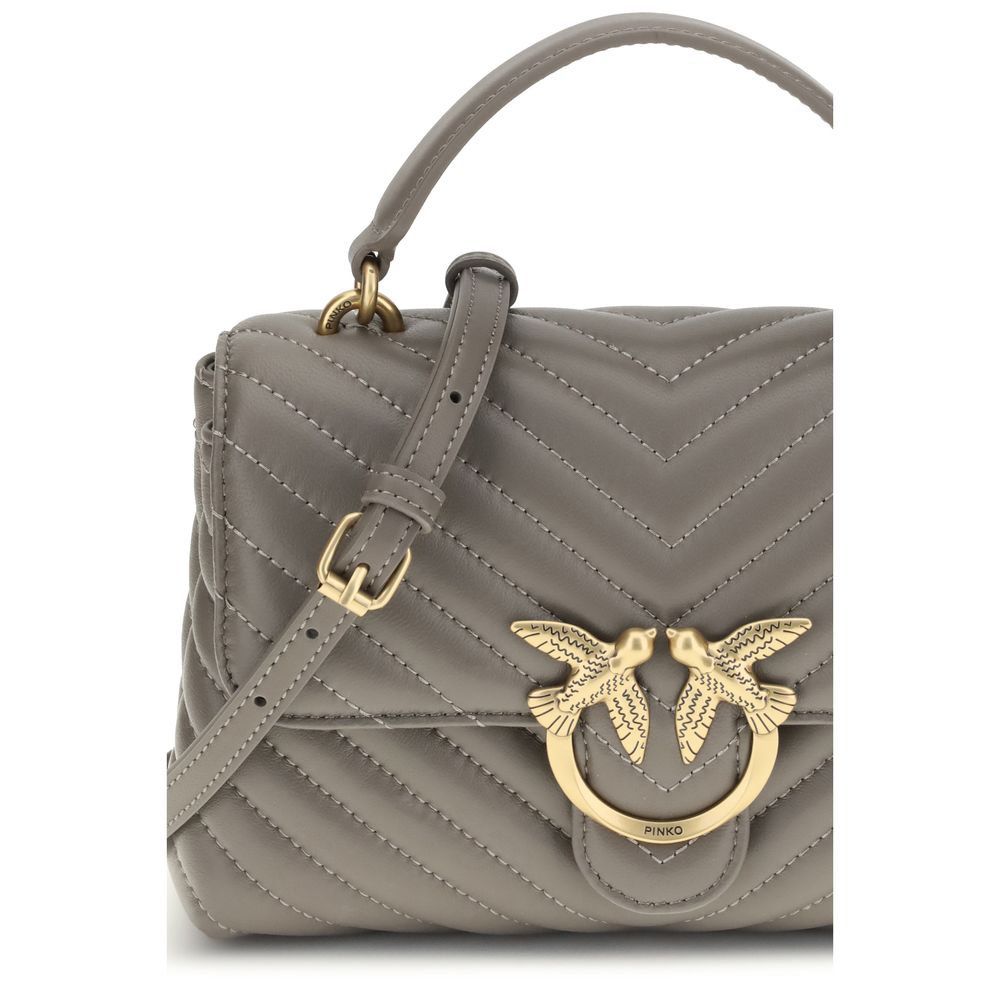PINKO Gray Calf Leather Bos Taurus Wallet
