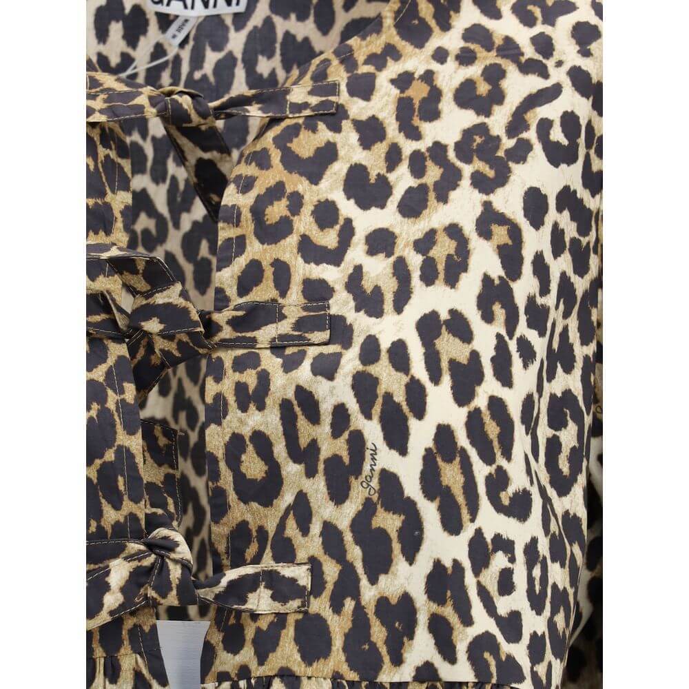 Ganni Leopard cotton Shirt