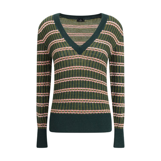 Etro Green Wool Sweatshirt