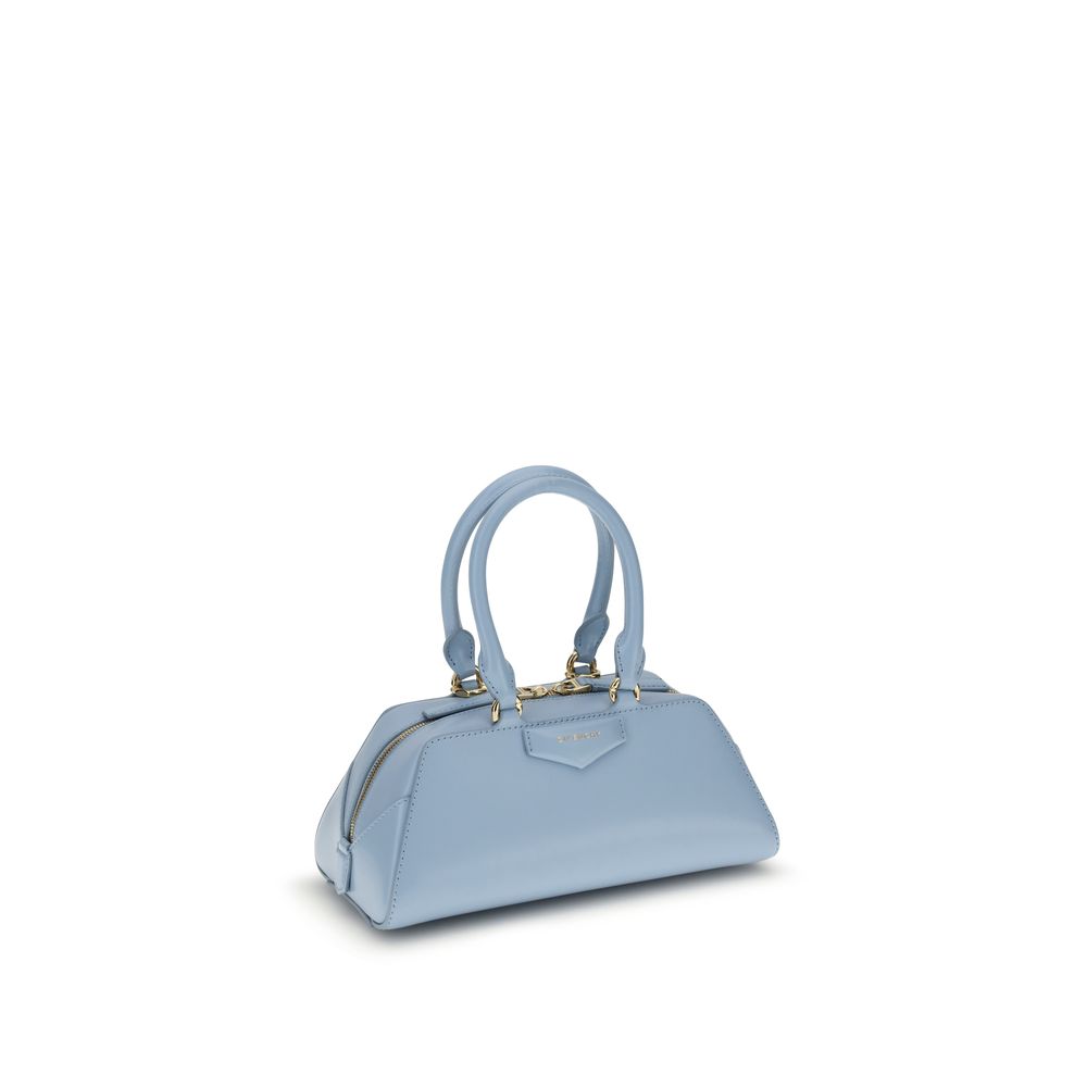 Front view with bag zipped and handles upright.