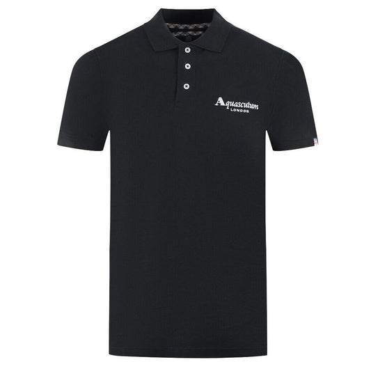 Aquascutum Black Cotton Men's Polo Shirt