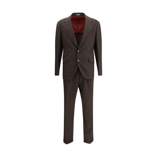 Brunello Cucinelli Brown Wool Two-Piece Suit