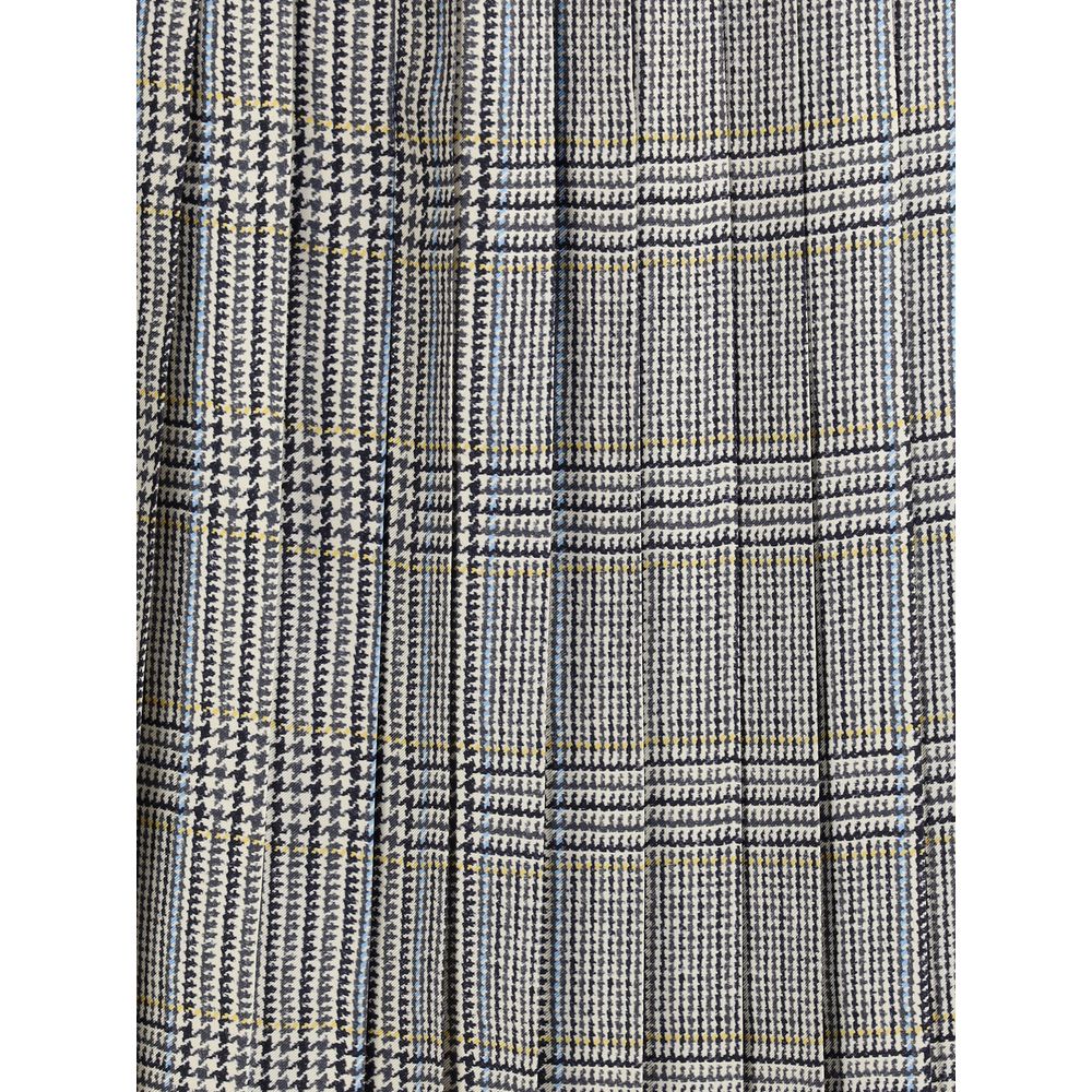 Thom Browne Multicolor Silk Midi Skirt
