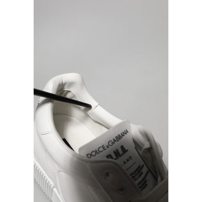Dolce & Gabbana White Leather MIAMI Low Top Sneakers Shoes