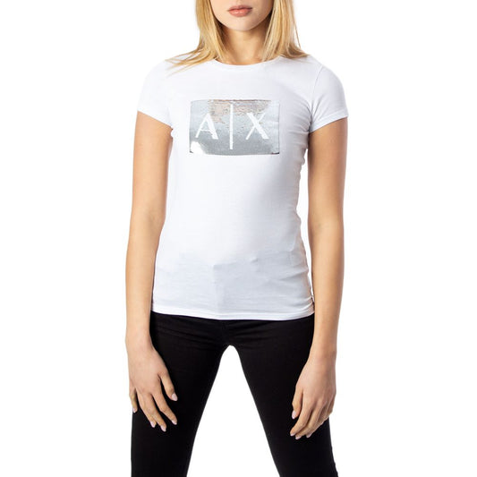 Armani Exchange White Cotton T-Shirt