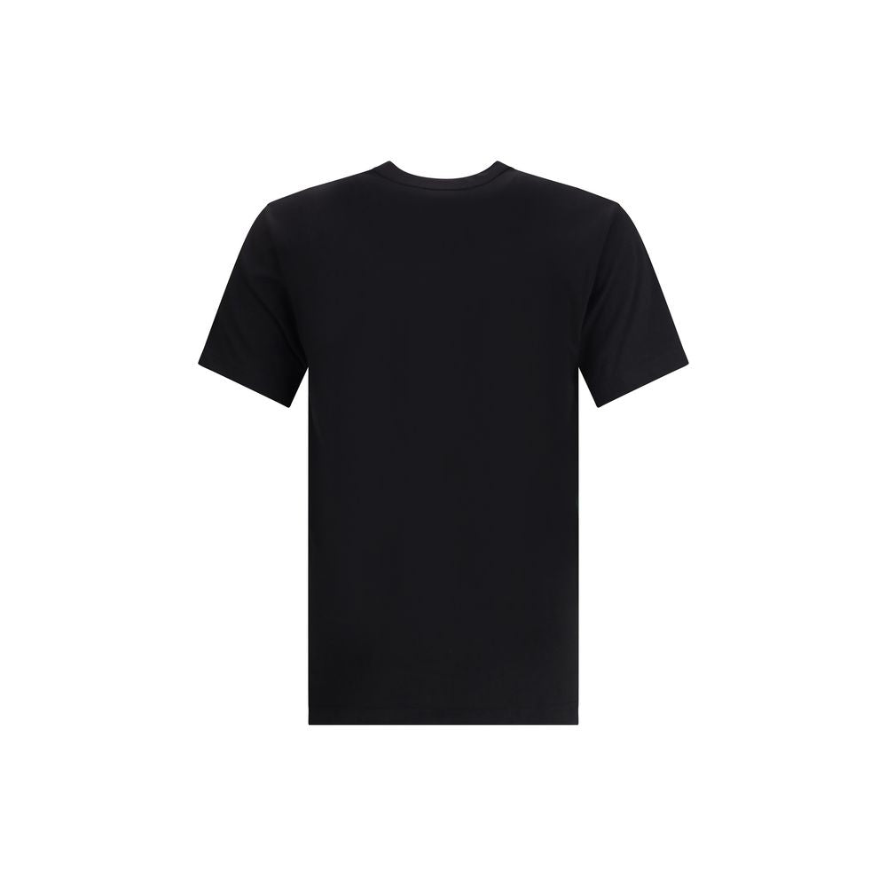 Comme Des Garçons Black Cotton T-Shirt with short sleeves and round neckline, perfect for a minimalist and sophisticated style AW25.
