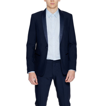 Antony Morato Blue Polyester Blazer