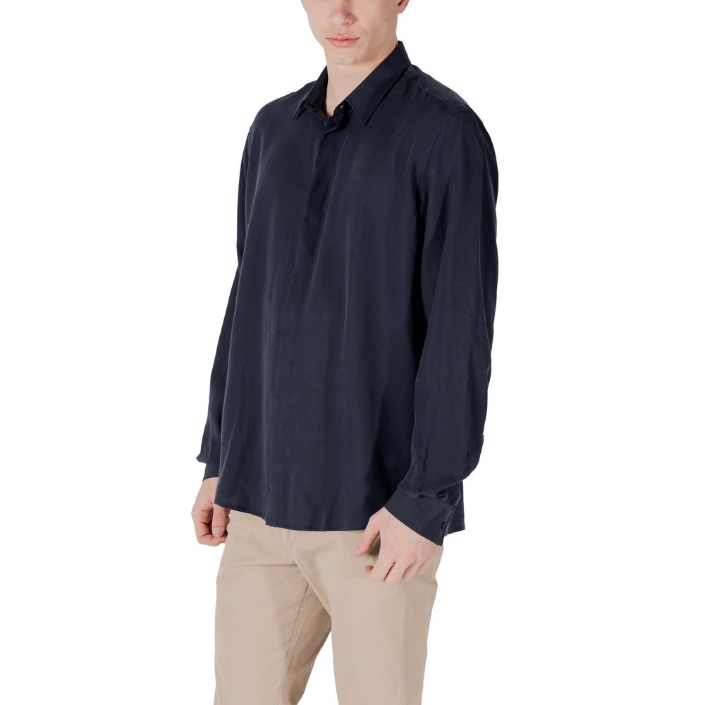 Antony Morato Blue Lyocell Shirt