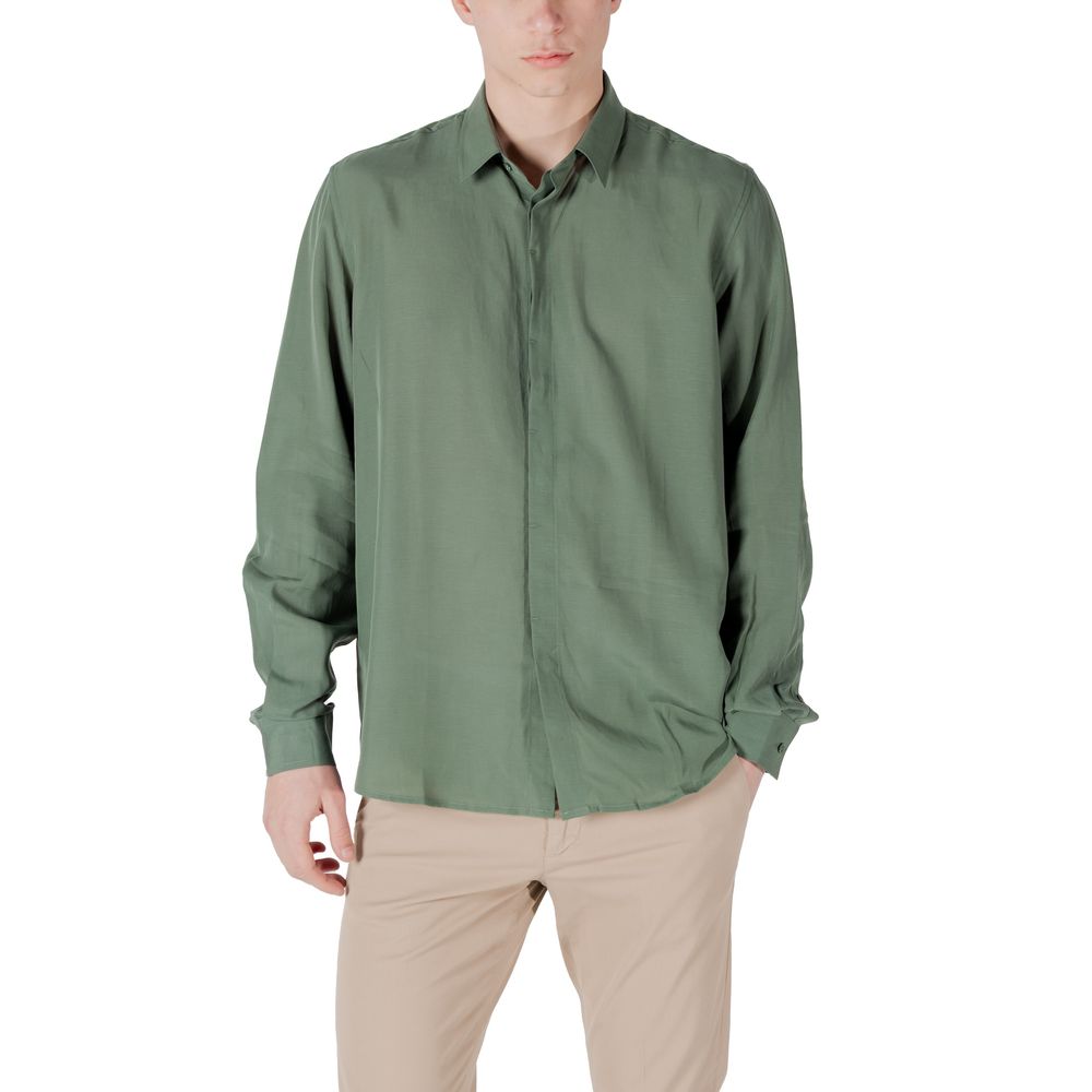 Antony Morato Green Lyocell Shirt