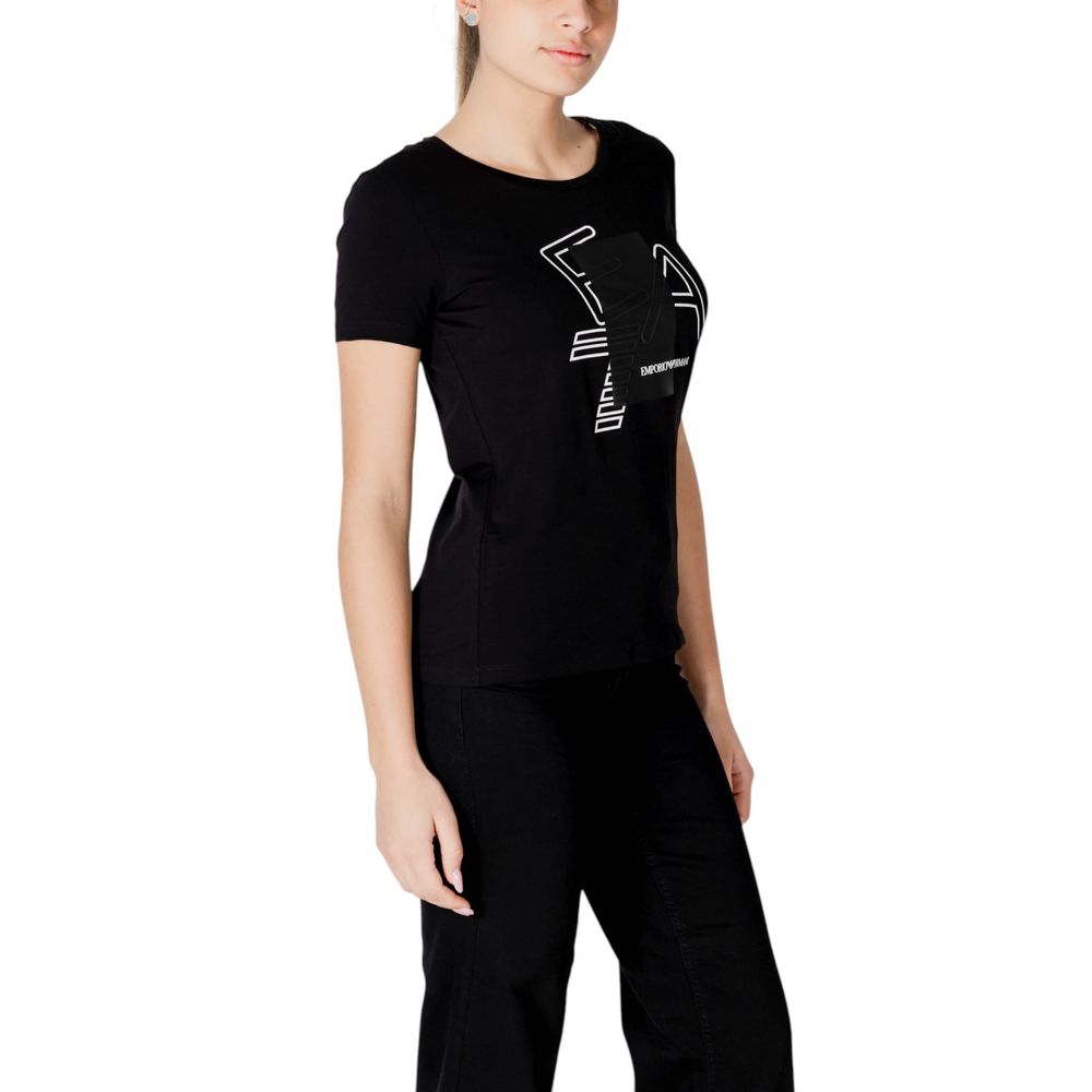 EA7 Emporio Armani Black Cotton T-Shirt