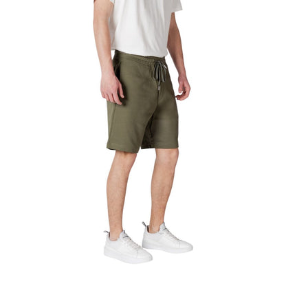 Replay Green Cotton Bermuda Shorts