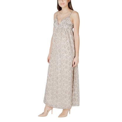 Only Beige Recycled Polyester Long Dress