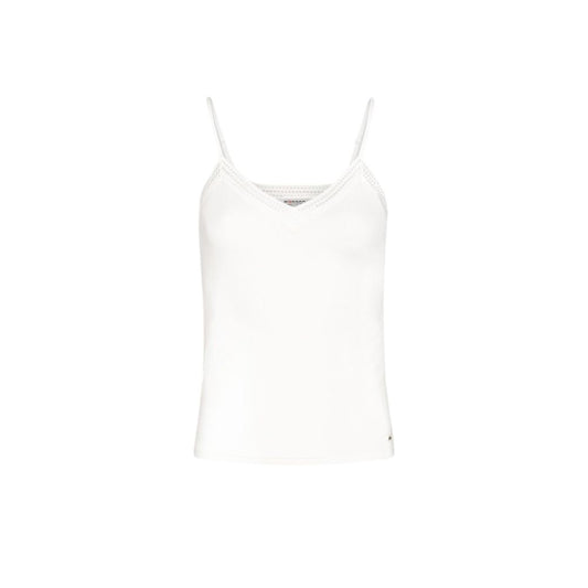 Morgan De Toi Cream Viscose Tank Tops