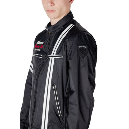 Blauer Black Polyamide Biker Jacket 1728,71956299936,Biker Jackets - Jackets & Coats - Clothing,Black,Blauer,Clothing,IT48 | L,IT52 | XL,Jackets & Coats - Clothing,Men,New with tags