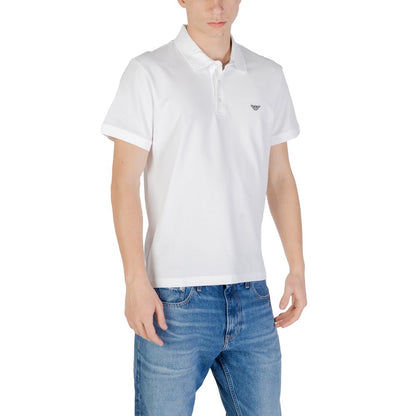 Emporio Armani Underwear White Cotton Polo Shirt
