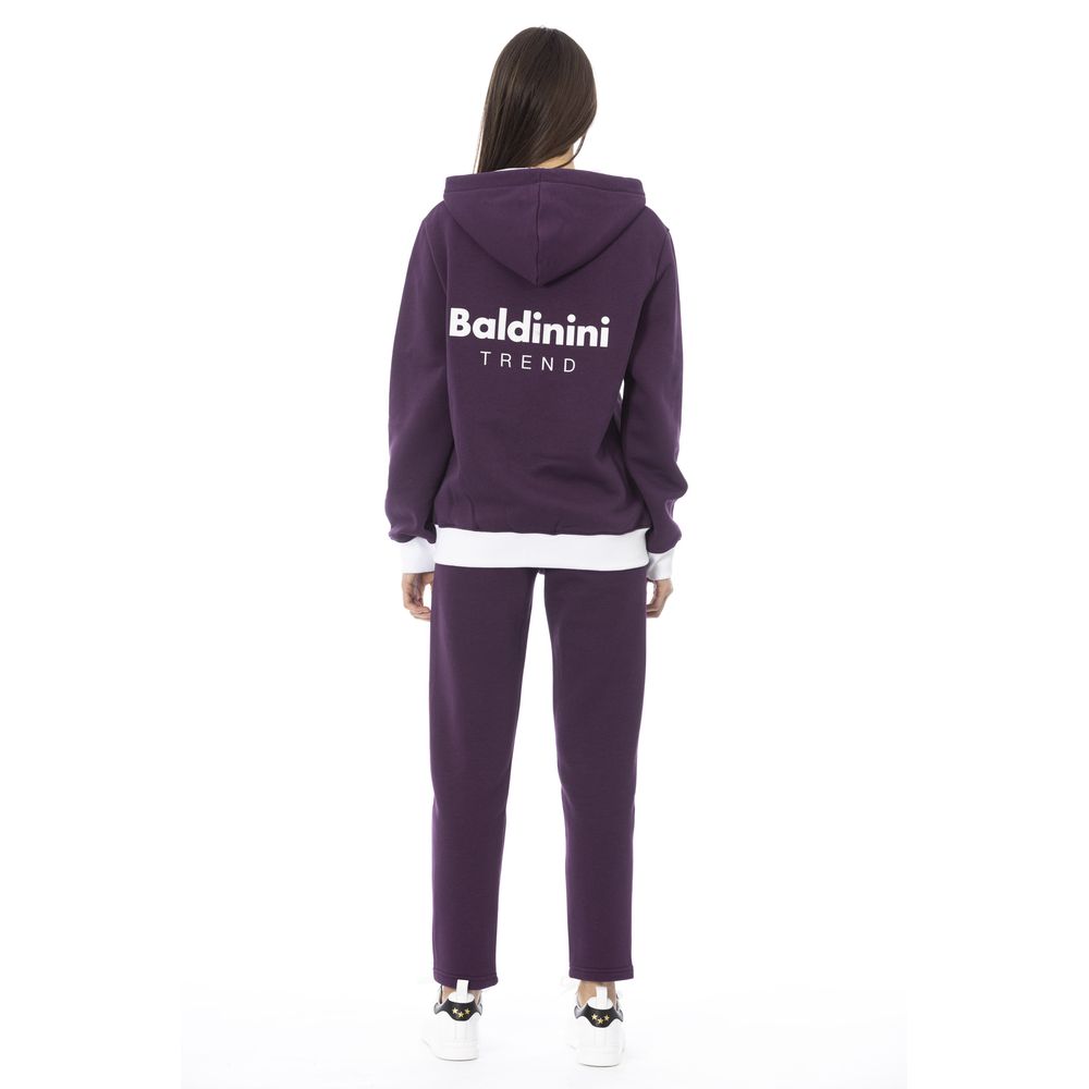 Baldinini Trend Purple Cotton Tracksuit