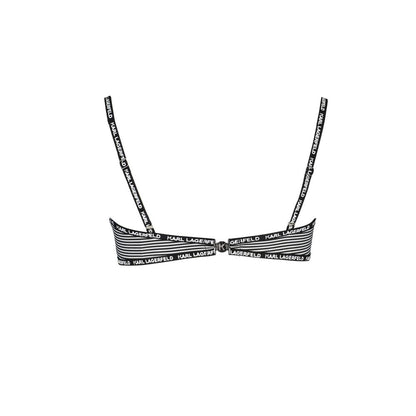 Karl Lagerfeld Black Elastane Swimwear