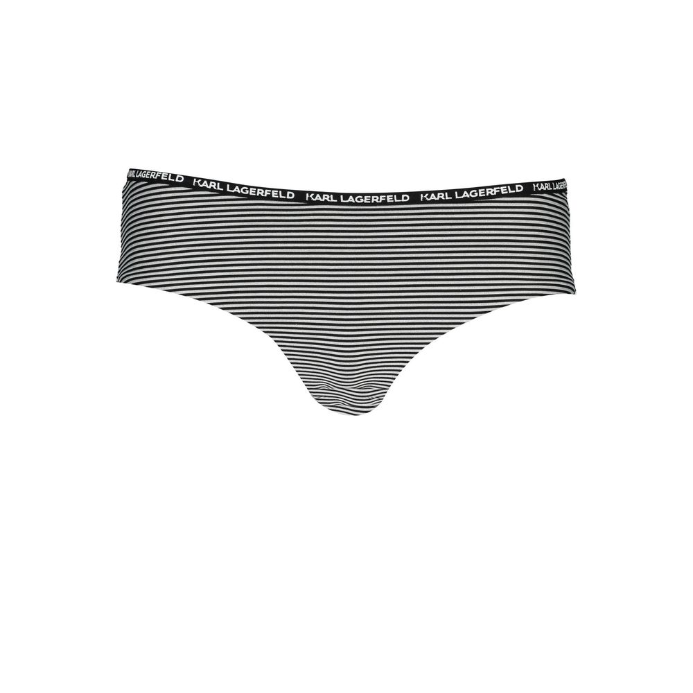 Karl Lagerfeld Black Elastane Swimwear