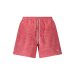 North Sails Red Polyester Swimwear patterned swim boxer with elastic waist and laces, featuring pockets and contrasting details.