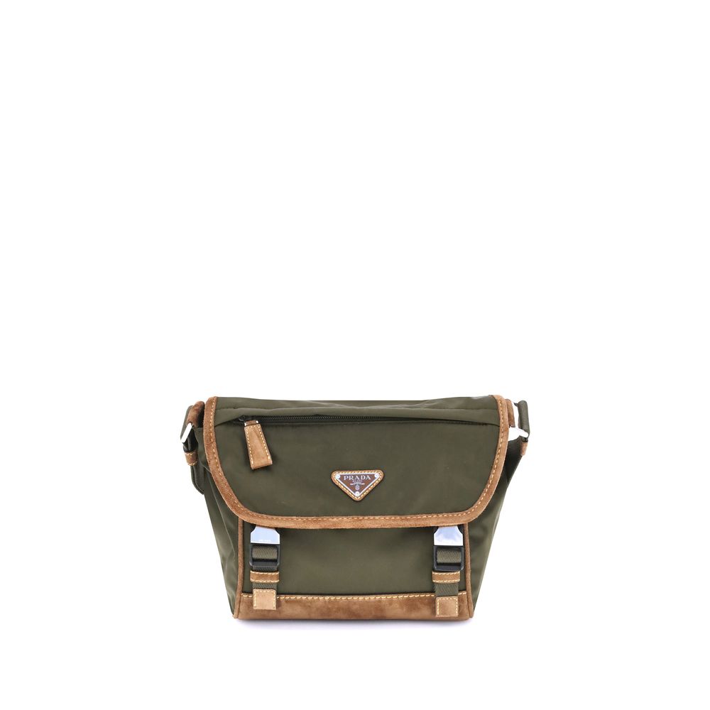 Prada Bicolor Recycled Polyamide Shoulder Bag