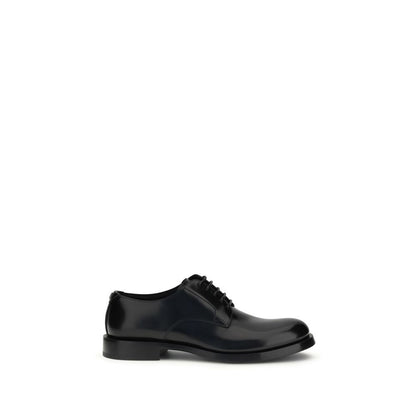 Dolce & Gabbana Black Calf Leather Bos Taurus Oxfords And Derbies