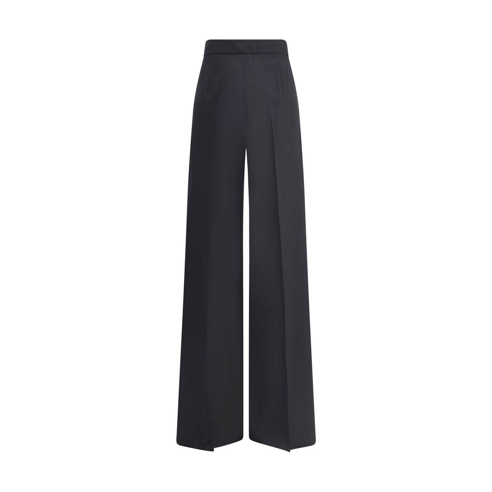 Max Mara Black Fleece Wool Casual Pants