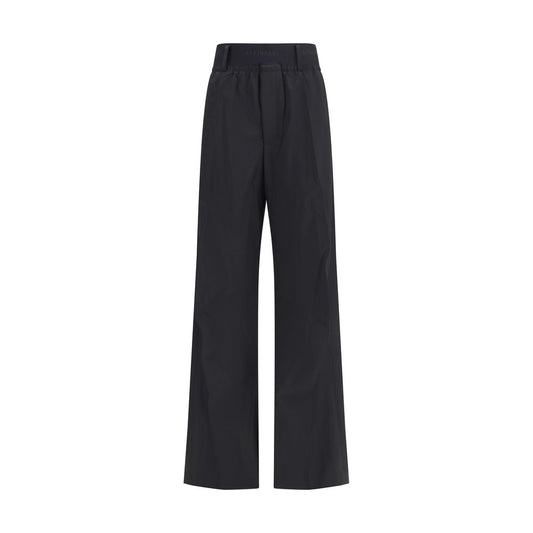 ALAINPAUL Black Fleece Wool Casual Pants
