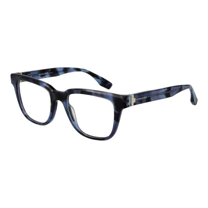 Trussardi Blue Acetate Glasses (Frames) with full-rim square design, blue acetate material, demo lenses, and 145mm temples length.