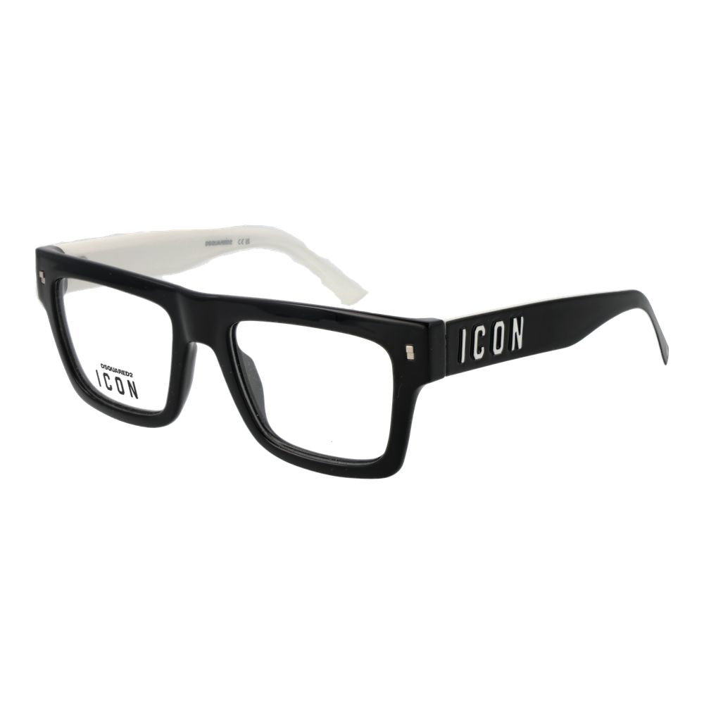Dsquared² Black Cellulose Propionate Glasses (Frames) showcasing full-rim style with branded case and demo lenses for men.
