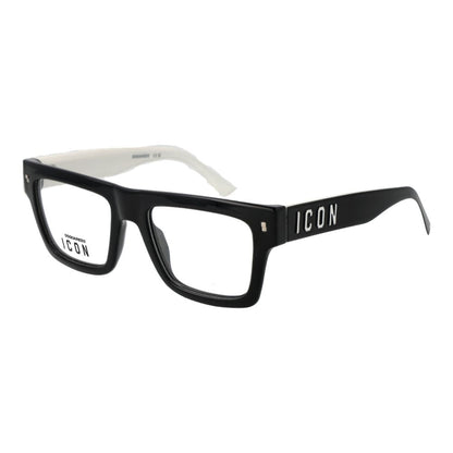 Dsquared² Black Cellulose Propionate Glasses (Frames) showcasing full-rim style with branded case and demo lenses for men.