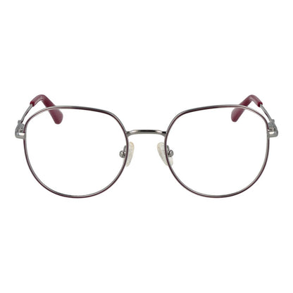 Guess Purple Metal Glasses (Frames) in square full-rim style, featuring demo lenses, purple metal frame, ideal for women. Size 51-19-140.