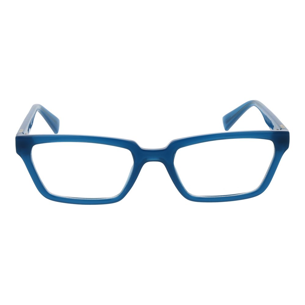 Alt Tag: Guess Blue Plastic Glasses (Frames) in full-rim rectangular style with plastic lens and blue frame for unisex.