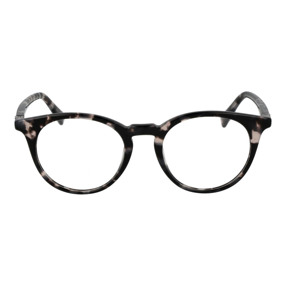 Guess Black Acetate Glasses (Frames), unisex round full-rim style, black acetate frame with demo plastic lenses, spring hinge, branded case included.
