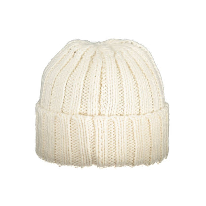 Norway 1963 White Marabou Men Cap made of stylish white marabou knit with iconic brand logo, offering a sophisticated and timeless look.